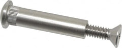 Made in USA - 1/4-20 Thread Screw & Barrel, Flat Head, Phillips Drive, Stainless Steel Sex Bolt & Binding Post - Uncoated, 1" OAL, 1-9/16" Long Barrel, Grade 18-8 - Benchmark Tooling