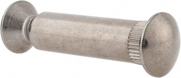 Made in USA - 3/8-16 Thread Screw & Barrel, Flat Head, Phillips Drive, Stainless Steel Sex Bolt & Binding Post - Uncoated, 1" OAL, 1-3/4" Long Barrel, Grade 18-8 - Benchmark Tooling