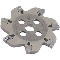 Iscar - Arbor Hole Connection, 0.139" Cutting Width, 16mm Depth of Cut, 80mm Cutter Diam, 22mm Hole Diam, 10 Tooth Indexable Slotting Cutter - SGSA Toolholder, GSAN 3 Insert, Right Hand Cutting Direction - Benchmark Tooling