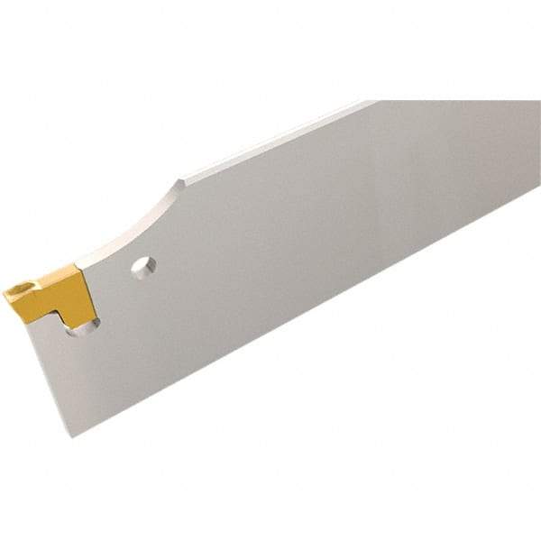 Iscar - 3-15/16" Blade Height, 10mm Blade Width, 460mm OAL, Neutral Cut, Single End Indexable Cut-Off Blade - TGFH Blade, Tang-Grip Series - Benchmark Tooling