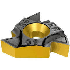 Iscar - 27IR Internal Right Hand 4 API Laydown Threading Insert - Grade IC250, TiCN/TiN Coated Carbide, 15.88mm Inscribed Circle - Benchmark Tooling