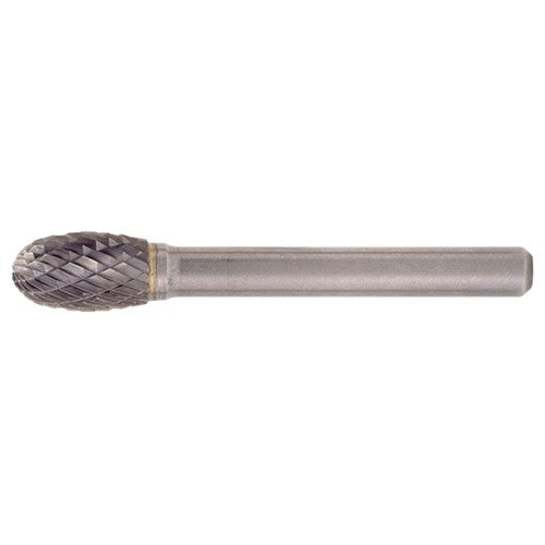 SE-5 Double Cut Solid Carbide Bur-Egg Shape - Exact Industrial Supply