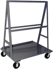 Jamco - 2,000 Lb Capacity Steel A-Frame Truck - Steel Deck, 24" OAW, 36" Platform Length, Phenolic Casters - Benchmark Tooling