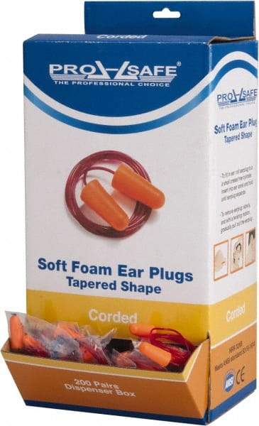 PRO-SAFE - Disposable, Corded, 32 dB Earplugs - Orange - Benchmark Tooling