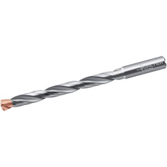 Walter-Titex - 3/4" 140° Solid Carbide Jobber Drill - Double Coating Finish, Right Hand Cut, Spiral Flute, Straight Shank, 244mm OAL, X-treme D Point - Benchmark Tooling