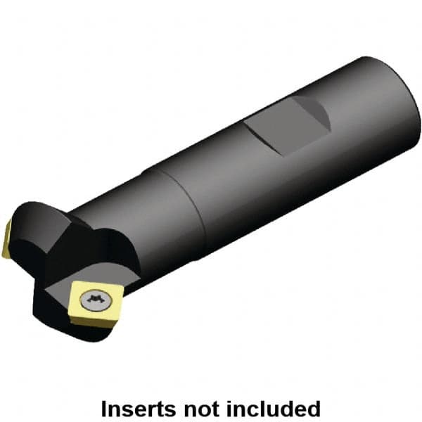 Kennametal - 45° Lead Angle, 32mm Max Cut Diam, 20mm Min Cut Diam, 6.5mm Max Depth of Cut, Indexable Chamfer and Angle End Mill - 2 Inserts, SD.. 0903.. Insert Style, 83mm Overall Length, Straight Shank, 90° Included Angle - Benchmark Tooling