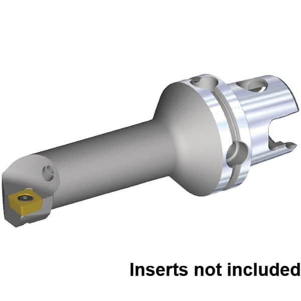 Kennametal - Right Hand Cut, 16mm Min Bore Diam, Size KM40TS Steel Modular Boring Cutting Unit Head - 42.21mm Max Bore Depth, Through Coolant, Compatible with CP.. 060204, CP.. 2151 - Benchmark Tooling