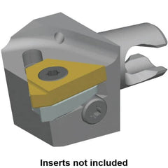 Kennametal - Insert Style LT 16ER, 20mm Head Length, Right Hand Cut, External Modular Threading Cutting Unit Head - System Size KM16, 10mm Center to Cutting Edge, Series LT Threading - Benchmark Tooling