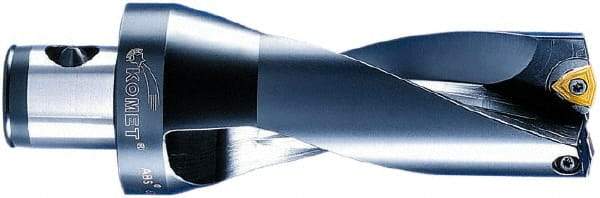 Komet - 6-1/2" Max Drill Depth, 2xD, 3-1/4" Diam, Indexable Insert Drill - 2 Inserts, ABS 80 Modular Connection Shank - Benchmark Tooling