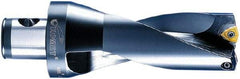 Komet - 165mm Max Drill Depth, 3xD, 55mm Diam, Indexable Insert Drill - 2 Inserts, ABS 80 Modular Connection Shank - Benchmark Tooling