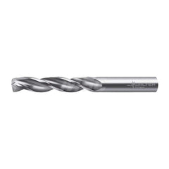 Screw Machine Length Drill Bit: 0.1575″ Dia, 150 °, Solid Carbide Bright/Uncoated, Right Hand Cut, Spiral Flute, Straight-Cylindrical Shank, Series A1167B