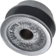 Browning - 1/2" Bore, 15/16 Long, 2" Outside Diam, Finished Bore Single Groove V Belt Sheave - 21/32" Wide, 1.46" Pitch Diam of 3L Belt, 1.8" Pitch Diam of 4L Belt - Benchmark Tooling