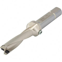 Iscar - 7-1/2" Max Drill Depth, 4xD, 1-7/8" Diam, Indexable Insert Drill - 2 Inserts, 1-1/2" Shank Diam, Straight Shank - Benchmark Tooling