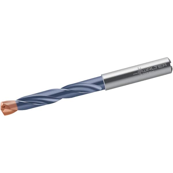 Walter-Titex - 5/16" 140° Solid Carbide Jobber Drill - Double Coating Finish, Right Hand Cut, Spiral Flute, Straight Shank, 91mm OAL, X-treme Plus Point - Benchmark Tooling