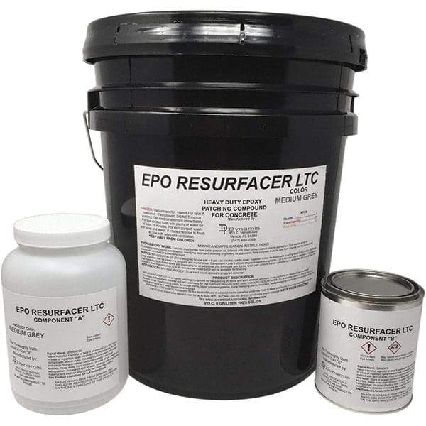 Made in USA - 50 Lb Concrete Repair/Resurfacing - Medium Gray, 25 Sq Ft Coverage, Epoxy Resin - Benchmark Tooling