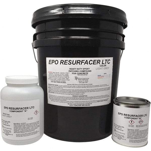 Made in USA - 50 Lb Concrete Repair/Resurfacing - Light Gray, 25 Sq Ft Coverage, Epoxy Resin - Benchmark Tooling