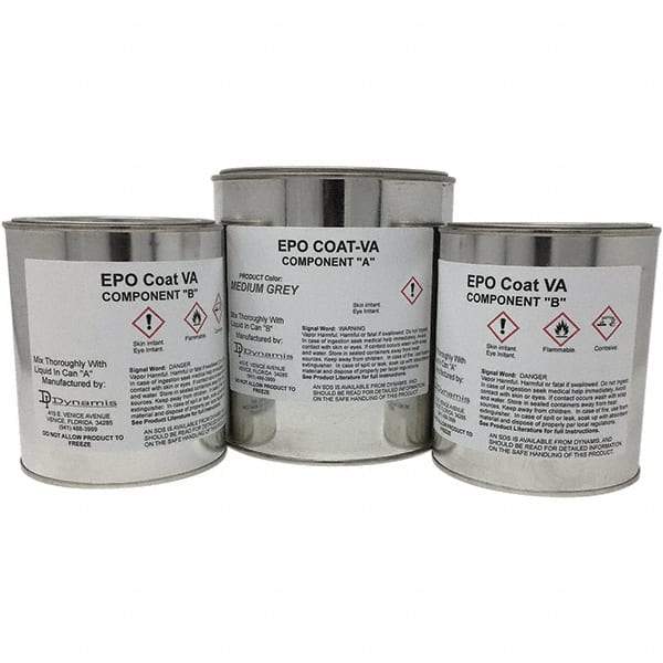 Made in USA - 1 Gal Gloss High-Solid Gray Concrete Floor Coating - 150 Sq Ft/Gal Coverage, 87 g/L VOC Content - Benchmark Tooling