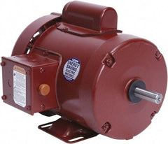 Leeson - 1/2 Max hp, 1,800 Max RPM, Electric AC DC Motor - 115/208-230 V Input, Single Phase, 56 Frame, Rigid Base Mount, TEFC Enclosure - Benchmark Tooling