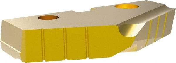 Allied Machine and Engineering - 63mm Diam x 5/16" Thick, Seat Code 4, 132° Included Angle Spade Drill Insert - TiN Coated, Cobalt, Grade Super Cobalt, Series T-A - Benchmark Tooling