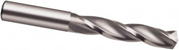 Guhring - 15.9mm 150° Solid Carbide Jobber Drill - Bright Finish, Right Hand Cut, Spiral Flute, 115mm OAL, Faceted Point - Benchmark Tooling
