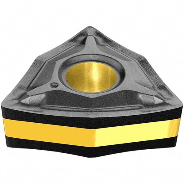 Iscar - TNMG333 TF Grade IC9150 Carbide Turning Insert - TiCN/Al2O3/TiN Finish, 60° Triangle, 3/8" Inscr Circle, 3/16" Thick, 3/64" Corner Radius - Benchmark Tooling