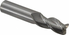 Kennametal - 3/4", 3 Flute, Single End, Solid Carbide, 0.12" Corner Radius End Mill - 4" OAL, 37° Helix, Right Hand Flute, 1-1/2" LOC, Right Hand Cut - Benchmark Tooling