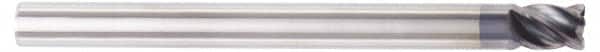 Kennametal - 1/2", 1-1/4" LOC, 1/2" Shank Diam, 3" OAL, 4 Flute, Solid Carbide Square End Mill - Single End, AlTiN Finish, Spiral Flute, Variable° Helix, Centercutting, Right Hand Cut, Right Hand Flute, Series HPHVT - Benchmark Tooling