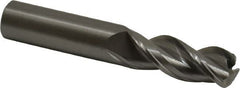 Kennametal - 1/2", 3 Flute, Single End, Solid Carbide, 0.12" Corner Radius End Mill - 3" OAL, 38° Helix, Right Hand Flute, 1-1/4" LOC, Right Hand Cut - Benchmark Tooling