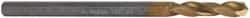 Guhring - 3mm 140° Spiral Flute Solid Carbide Screw Machine Drill Bit - TiN Finish, Right Hand Cut, 16mm Flute Length, 46mm OAL, SF Point, Straight Shank - Benchmark Tooling