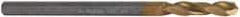 Guhring - 3mm 140° Spiral Flute Solid Carbide Screw Machine Drill Bit - TiN Finish, Right Hand Cut, 16mm Flute Length, 46mm OAL, SF Point, Straight Shank - Benchmark Tooling