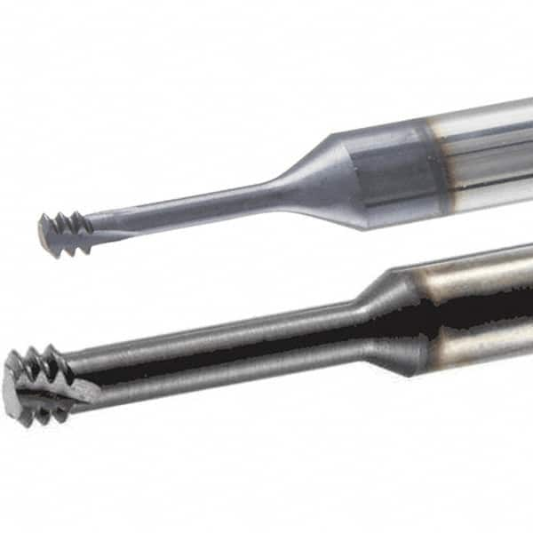 Iscar - M12x1.75 ISO, 0.354" Cutting Diam, 3 Flute, Solid Carbide Helical Flute Thread Mill - Internal Thread, 1.02" LOC, 3" OAL, 3/8" Shank Diam - Benchmark Tooling