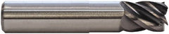 M.A. Ford - 1/4", 5 Flute, Single End, Solid Carbide, 0.03" Corner Radius End Mill - 4" OAL, 38° Helix, Right Hand Flute, 3/4" LOC, Right Hand Cut - Benchmark Tooling