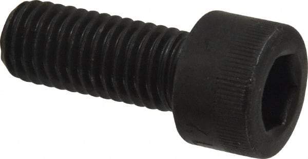 Made in USA - M10x1.50 Metric Coarse Hex Socket Drive, Socket Cap Screw - Grade 12.9 Alloy Steel, Black Oxide Finish, Fully Threaded, 25mm Length Under Head - Benchmark Tooling