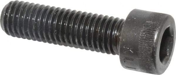 Made in USA - M10x1.50 Metric Coarse Hex Socket Drive, Socket Cap Screw - Grade 12.9 Alloy Steel, Black Oxide Finish, Fully Threaded, 35mm Length Under Head - Benchmark Tooling