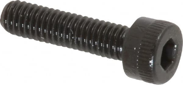Made in USA - M4x0.70 Metric Coarse Hex Socket Drive, Socket Cap Screw - Grade 12.9 Alloy Steel, Black Oxide Finish, Fully Threaded, 16mm Length Under Head - Benchmark Tooling