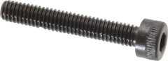 Made in USA - M4x0.70 Metric Coarse Hex Socket Drive, Socket Cap Screw - Grade 12.9 Alloy Steel, Black Oxide Finish, Fully Threaded, 25mm Length Under Head - Benchmark Tooling