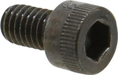 Made in USA - M6x1.00 Metric Coarse Hex Socket Drive, Socket Cap Screw - Grade 12.9 Alloy Steel, Black Oxide Finish, Fully Threaded, 10mm Length Under Head - Benchmark Tooling
