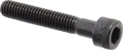Made in USA - M6x1.00 Metric Coarse Hex Socket Drive, Socket Cap Screw - Grade 12.9 Alloy Steel, Black Oxide Finish, Partially Threaded, 35mm Length Under Head - Benchmark Tooling
