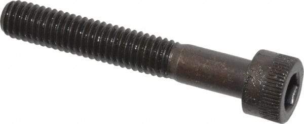 Made in USA - M6x1.00 Metric Coarse Hex Socket Drive, Socket Cap Screw - Grade 12.9 Alloy Steel, Black Oxide Finish, Partially Threaded, 40mm Length Under Head - Benchmark Tooling