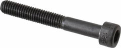 Made in USA - M6x1.00 Metric Coarse Hex Socket Drive, Socket Cap Screw - Grade 12.9 Alloy Steel, Black Oxide Finish, Partially Threaded, 45mm Length Under Head - Benchmark Tooling