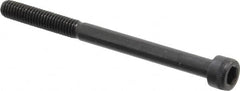 Made in USA - M6x1.00 Metric Coarse Hex Socket Drive, Socket Cap Screw - Grade 12.9 Alloy Steel, Black Oxide Finish, Partially Threaded, 75mm Length Under Head - Benchmark Tooling