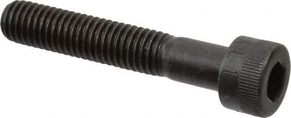 Made in USA - M8x1.25 Metric Coarse Hex Socket Drive, Socket Cap Screw - Grade 12.9 Alloy Steel, Black Oxide Finish, Partially Threaded, 45mm Length Under Head - Benchmark Tooling