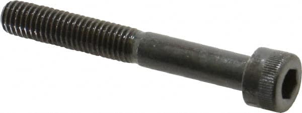 Made in USA - M8x1.25 Metric Coarse Hex Socket Drive, Socket Cap Screw - Grade 12.9 Alloy Steel, Black Oxide Finish, Partially Threaded, 60mm Length Under Head - Benchmark Tooling