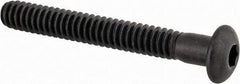 Made in USA - #10-24 UNC Hex Socket Drive, Button Screw - Alloy Steel, Black Oxide Finish, Fully Threaded, 1-1/2" Length Under Head - Benchmark Tooling