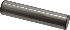 Made in USA - 1/2" Diam x 2-1/4" Pin Length Grade 8 Alloy Steel Standard Dowel Pin - Bright Finish, C 47-58 & C 60 (Surface) Hardness, 29,450 Lb (Single Shear), 58,900 Lb (Double Shear) Breaking Strength, 1 Beveled & 1 Rounded End - Benchmark Tooling