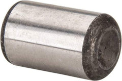 Made in USA - 5/8" Diam x 1" Pin Length Grade 8 Alloy Steel Standard Dowel Pin - Bright Finish, C 47-58 & C 60 (Surface) Hardness, 46,000 Lb (Single Shear), 92,000 Lb (Double Shear) Breaking Strength, 1 Beveled & 1 Rounded End - Benchmark Tooling