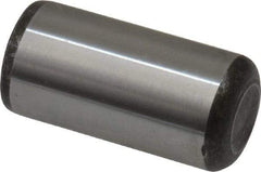 Made in USA - 5/8" Diam x 1-1/4" Pin Length Grade 8 Alloy Steel Standard Dowel Pin - Bright Finish, C 47-58 & C 60 (Surface) Hardness, 46,000 Lb (Single Shear), 92,000 Lb (Double Shear) Breaking Strength, 1 Beveled & 1 Rounded End - Benchmark Tooling