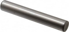 Made in USA - 5/8" Diam x 4" Pin Length Grade 8 Alloy Steel Standard Dowel Pin - Bright Finish, C 47-58 & C 60 (Surface) Hardness, 46,000 Lb (Single Shear), 92,000 Lb (Double Shear) Breaking Strength, 1 Beveled & 1 Rounded End - Benchmark Tooling