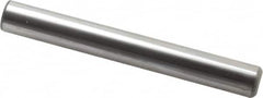 Made in USA - 3/4" Diam x 6" Pin Length Grade 8 Alloy Steel Standard Dowel Pin - Bright Finish, C 47-58 & C 60 (Surface) Hardness, 132,400 Lb (Double Shear), 66,200 Lb (Single Shear) Breaking Strength, 1 Beveled & 1 Rounded End - Benchmark Tooling