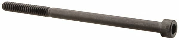 Made in USA - #10-24 UNC Hex Socket Drive, Socket Cap Screw - Alloy Steel, Black Oxide Finish, Partially Threaded, 3-1/4" Length Under Head - Benchmark Tooling